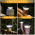 thumbnail image 4 of Solar  Cap Lights Outdoor  Lighting Deck Fence Cap Light Two Light Modes Warm White/Bright White Suitable for 4x4 Wooden Posts Black 4PK, 4 of 7
