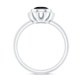 thumbnail image 2 of Rosec Jewels Real Black Onyx Flower Engagement Ring 1 Carat - Bezel Set Onyx Solitaire Ring - AAA Grade - with Jewelry Box, 18K White Gold, US 9.00, 2 of 8