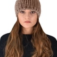 thumbnail image 1 of Thick Warm Soft Cable Knit Hat Beanie Slouchy Double Braid Stitch, 1 of 2