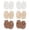 #04-Coffee, variant on 6 Pairs Baby Mittens No Scratch Mittens Mittens Elastic Wrist Gloves for 0-12 Months Baby Boys Girls