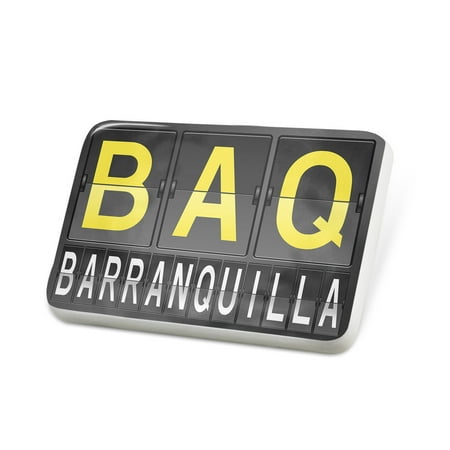 Porcelein Pin BAQ Airport Code for Barranquilla Lapel Badge – NEONBLOND