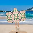 thumbnail image 2 of Yayeee Kids Hooded Towels Toddler Soft Absorbent Beach Bathing Wrap 50" x 23.5", Pink Symmetrical Stars, 2 of 5