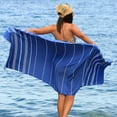 thumbnail image 4 of East'N Blue Lina Turkish Cotton Beach Towel (38 x 71", Quick Dry, Ultra Absorbent) - 38x71 FUME, 4 of 5