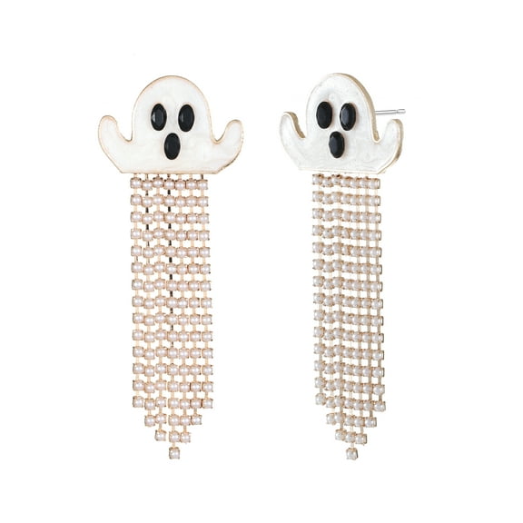 Way to Celebrate Halloween Ghost Tassel Earring, 1 Pair, Female