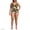 Hibiscus Floral/Black, variant on Lands' End Women's Plus Size V-Neck Bikini and High Waisted Bottom Swimsuit Set