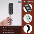 thumbnail image 4 of 32Mm Eu Plug Professional Ceramic Anion Hair Curler Straightener Hot Heat Comb Electric Lcd Hair Brush Curling Comb Round Large Roller Waver, 4 of 5