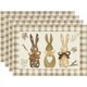 thumbnail image 1 of Artoid Mode Buffalo Plaid Bunny Ear Foot Flower Easter Placemats Set of 4, 12x18 Inch Seasonal Spring Table Mats for Party Kitchen Dining Decoration, 1 of 4