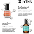 thumbnail image 3 of Professional Gel Nail Polish Primer, 2pcs 15ml Acid Free Natural Nail Prep Dehydrate, Air Dry Superior Bonding Primer For Acrylic Powder Supplies Set, 3 of 4