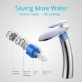 thumbnail image 4 of Wovier Chrome Waterfall Bathroom Sink Faucet with Supply Hose,Single Handle Single Hole Vessel Lavatory Faucet,Slanted Body Basin Mixer Tap Tall Body Commercial, 4 of 7