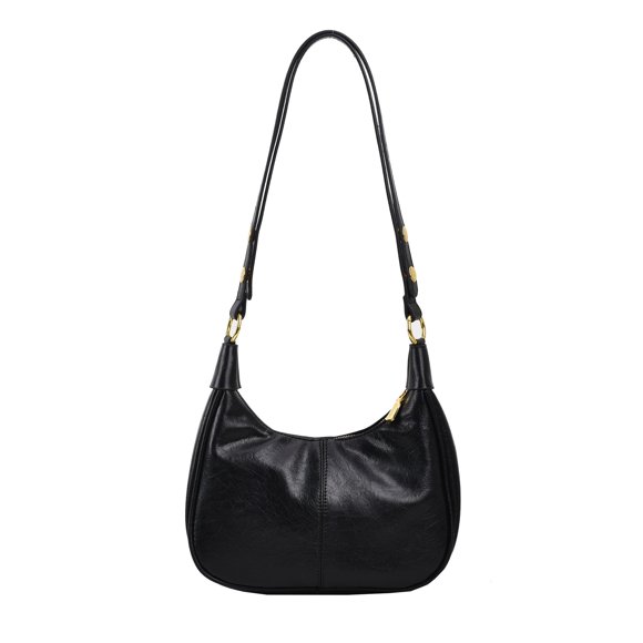 Bolso de hombro JYG Small Hobo para mujer Retro Crescent Black