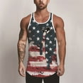 thumbnail image 1 of Men's American Flag Stripes and Stars Tank Top Shirt, 1 of 2