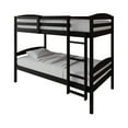 thumbnail image 3 of Castle Place Contemporary Twin over Twin Wooden Convertible Bunk Bed, Black, 3 of 16