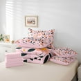 thumbnail image 6 of Castle Fairy Children Teens Adults Pink Flowers Bedding Comforter Set 7 Pieces,Chic Floral Blossoms Full Bedding Set Lightweight,Spring Garden Fitted Sheet Flat Sheet,Super Cozy Room Decor, 6 of 8
