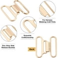 thumbnail image 4 of 8 Sets 2 Colors Side Mental Belt Buckles 1.7x1 Metal Hook Buckle Release Buckle Fastening Belt Accessories for DIY Waist Belt Hand Sewing Harness Webbing Craft, 4 of 9