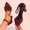Wine, variant on PiGOGI Women Fashion Casual Pointed Toe Bow Flats Sandals High Heels Dressy Summer Comfort Shoes White