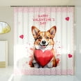 thumbnail image 3 of Happy Valentine's Day Corgi Brings Love Heart Shower Curtain Welsh Corgi Dog Lover Gifts Idea Waterproof Bathroom Bathtub Curtain - 02028, 3 of 5
