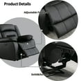 thumbnail image 3 of Bonzy Home Power Recliner Chair, Oversized Electric Leather Reclining Chair with Thick Cushion, USB Charge Port, Comfortable Single Sofa for Living Room, Black(recliner), 3 of 9