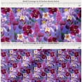 thumbnail image 2 of Soimoi Purple Cotton Poplin Fabric Pink & Purple Floral Watercolor Print Sewing Fabric BTY 56 Inch Wide, 2 of 7