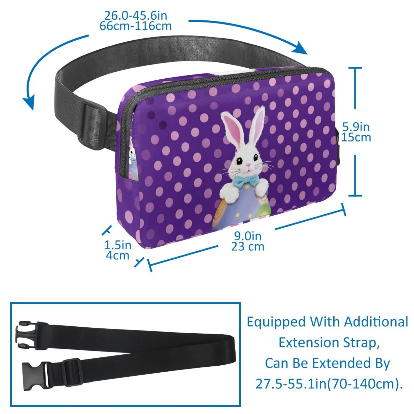 Easter Lightweight Adjustable Running Belt with Extension Strap for Unisex - Fanny Pack Waist Bag for Fitness and Exercise
