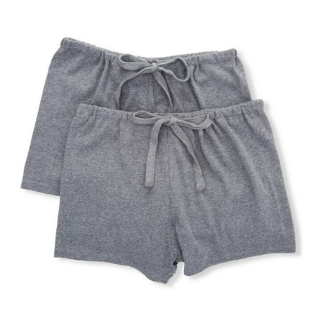 Women s Cottonique W22220N Latex Free Organic Cotton Boyleg Panty - 2 Pack (Melange Grey 9)