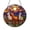 Stained Glass 5.9 Inch, variant on Llama Stained Glass Suncatcher with Three Alpaca Scene, Round Window Hanging, Farm Animal Decor