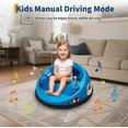 thumbnail image 2 of OUYAWEI 12V Electric Bumper Car 360° Spin LED Lights Music Remote Control Soft Bumper Blue, 2 of 8