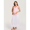 thumbnail image 5 of Maternity Tank Tops with Lacetrim Summer Sleeveless Pregnancy Shirts Cotton Ribbed, 5 of 5