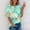 Green, variant on Womens T-Shirts Sevevn Women's Fashion Printed T-Shirt Short Sleeves Blouse Round Neck Casual Tops
