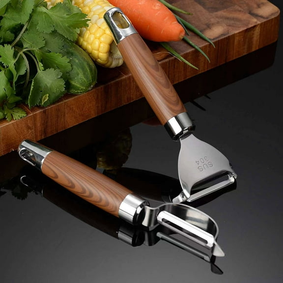 Nsxcdh Vegetable Peeler, Stainless Steel Fruit Peeler, Wooden Handle Potato Peeler, Multipurpose Kitchen Tool Suitable for Various Fruits and Vegetables Stylish Finds for Less