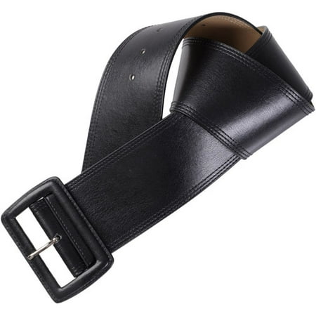 Brinley Co Womens Topstitched Wide Leather Belt