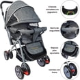 thumbnail image 3 of Carriola Reversible con Charola 3 Posiciones de Reclinado Toldo Plegable The Baby Shop, 3 of 5