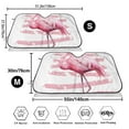 thumbnail image 3 of Haiem Flamingo Car Windshield Sun Shade - Blocks UV Rays Sun Visor Protector, Sunshade to Keep Your Vehicle Cool, Universal Fit SUV Van Sedan-Medium, 3 of 7