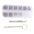 thumbnail image 1 of 1100pcs de Reparación de Gafas Instrumento,Tornillos de material acero Inoxidable,Destornilladores,Tuercas,Cuñas en T,Cuñas Metal,Pinza Jinwen Almohadillas nasales para gafas, 1 of 8