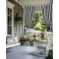 thumbnail image 4 of nqOlkjepod Outdoor Curtains for Patio Waterproof, Black Striped Outdoor Privacy Panels Grommet, Modern Farmhouse Black White Stripes Blackout Outside Curtains for Porch/Cabana 54"x95", 1 Panel, 4 of 8