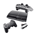 thumbnail image 2 of Sony Playstation 3 PS3 Original 40GB Console Refurbished Black with Official OEM Two Controllers Black & Silver, 2 of 8