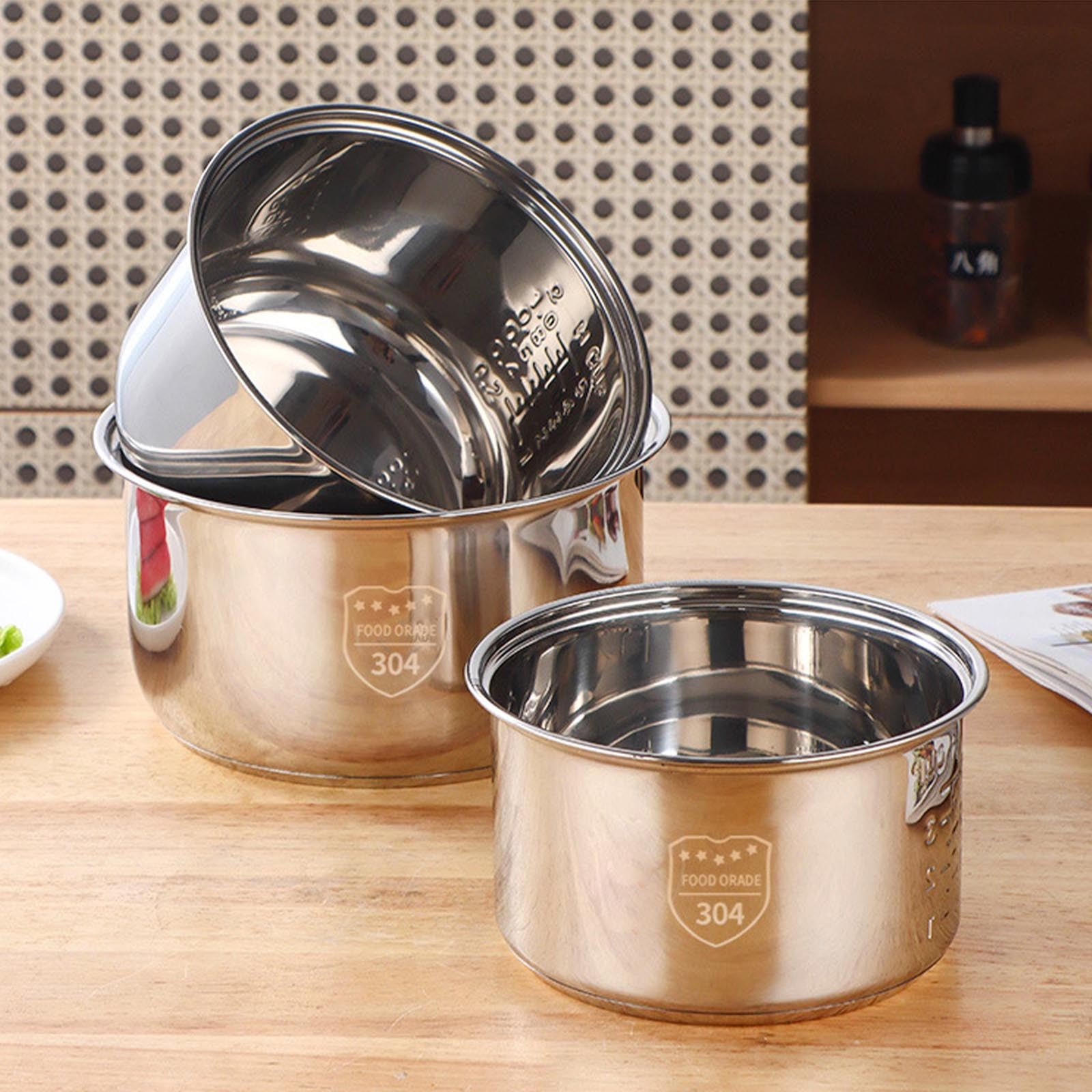 VALSEEL Stainless Steel Inner Pot for Multifunctional Rice Cookers. A Replacement Option That Swaps Out Your Old Pot Kitchen and Home on Clearance