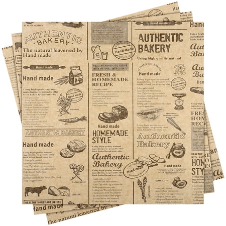 50 Sheets Tray Paper Liner Grease-resistant Food Paper Deli Paper Sheets Bread Sandwich Wrapping Paper