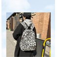 thumbnail image 5 of KKLDOGS Fuzzy Leopard Print Backpack Soft Plush Casual Daypack Large Capacity Lightweight Travel Commute Shoulder Bag, 5 of 5