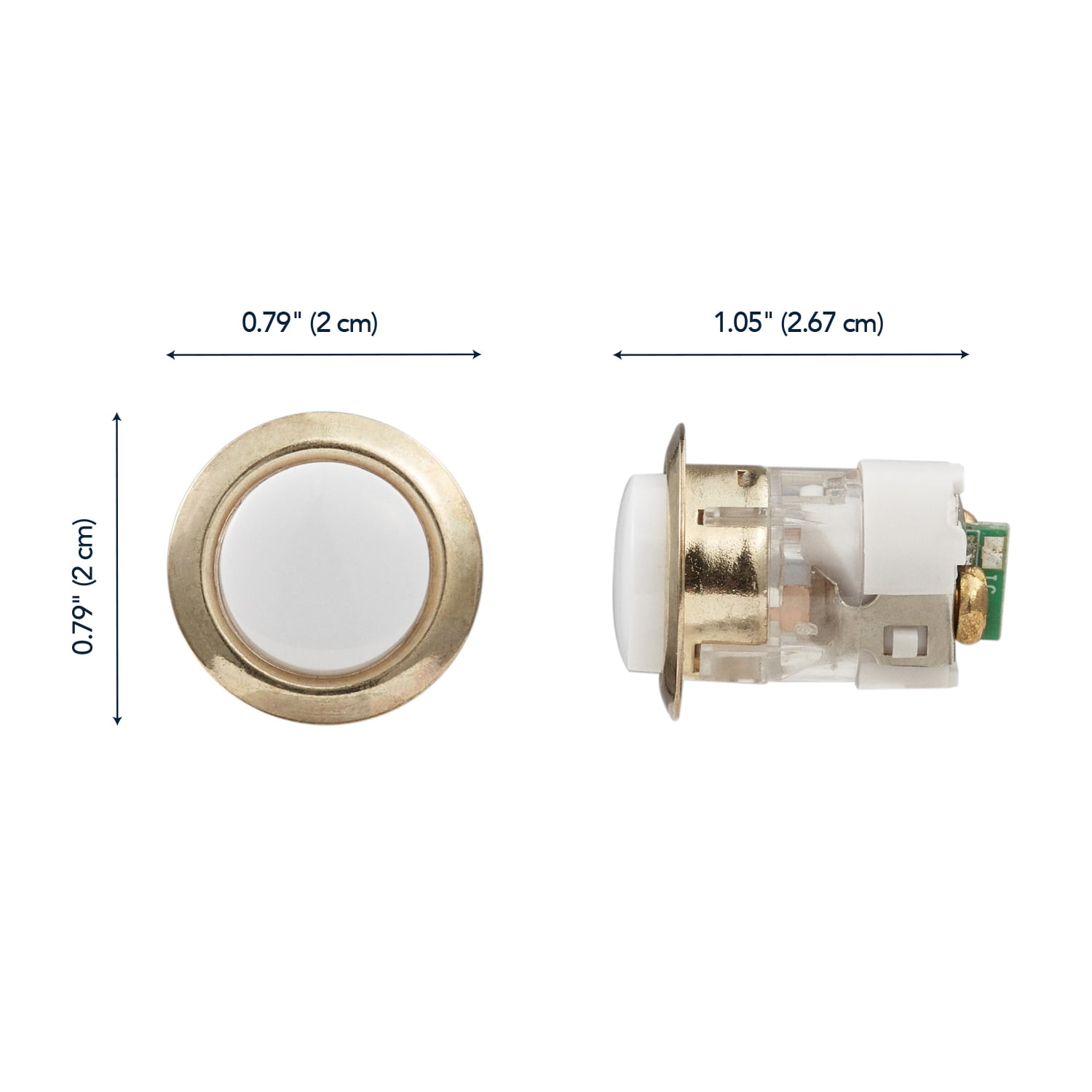 Heath Zenith Heath Zenith Gold Metal Wired Lighted Push Doorbell Button Accessory