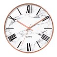 thumbnail image 1 of Reloj de pared VIVILINEN 12 pulgadas, reloj de pared silencioso moderno con motivo de mármol gran pendulo de pared para sala de estar habitación cocina sala de clase decoración interior Afortunado Sencillez, 1 of 4
