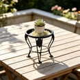 thumbnail image 3 of Bxaolu 1Pack Metal Plant Stands for Flower Pot, Heavy Duty Black Iron Potted Stand Holder, Indoor Outdoor Rustproof Metal Planter Container Round Supports Display Rack for Home Garden Decor, 3 of 6