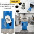 thumbnail image 4 of DRILAX 1-3/8 Inch Diamond Hole Saw Drill Bit Pro Series Heavy-Duty with 5/8-11 Grinder Connection, 4 of 9