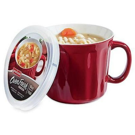 Salt Glaze Crock - Bradshaw 04407 16 OZ Ceramic Soup Crock Red Glazed Ex 2PK