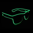 thumbnail image 3 of Light up El Wire Neon Rave Glasses Glow Flashing LED Sunglasses Costumes For Party, EDM, Halloween, 3 of 4