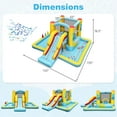 thumbnail image 3 of Costway Inflatable Bounce House with Slide Jumping Area Tunnel Ball Pit with 480W Blower, 3 of 9
