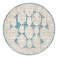 thumbnail image 3 of Unique Loom Lola Collection Area Rug - Bold (5' 2" Round Blue/Cream), 3 of 7