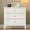 White, variant on May in Color Large White 3-Drawer Dresser Set of 2, Modern Chest with Silent Slide, Storage for Bedroom & Living Room
