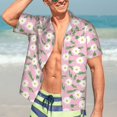 thumbnail image 5 of Lsque Daisies Flowers pattern Hawaiian Shirt for Men, Unisex Summer Beach Casual Short Sleeve Button Down Shirts-3X-Large, 5 of 9