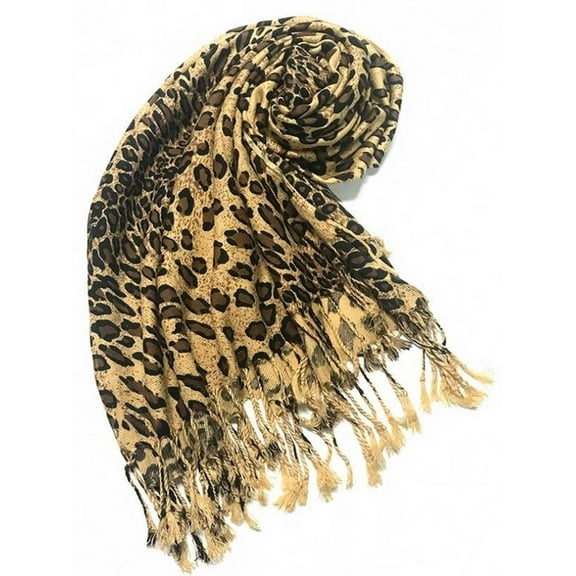 Leopard Printed Pashmina Wrap Shawl