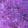 thumbnail image 1 of Ahgly Company Indoor Square Oriental Purple Industrial Area Rugs, 4' Square, 1 of 4